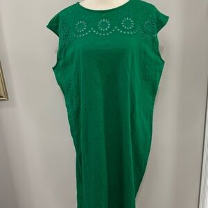 NWT Liz Claiborne Green Short Sleeve Sheath Midi Dress. Size XXL